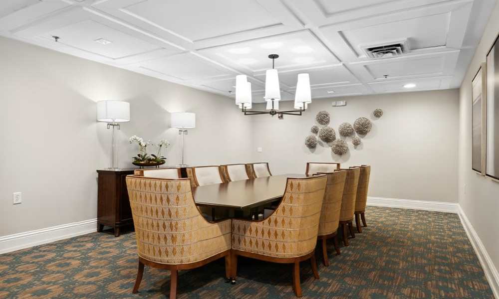 Private dinning space at MerryWood on Park in Charlotte, North Carolina