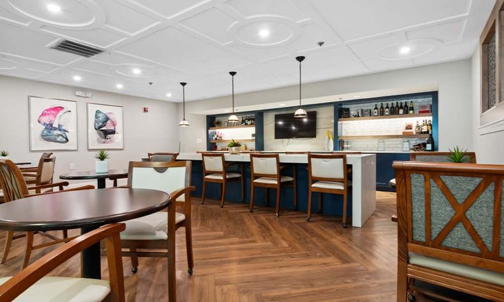 Dinning hall way at MerryWood on Park in Charlotte, North Carolina