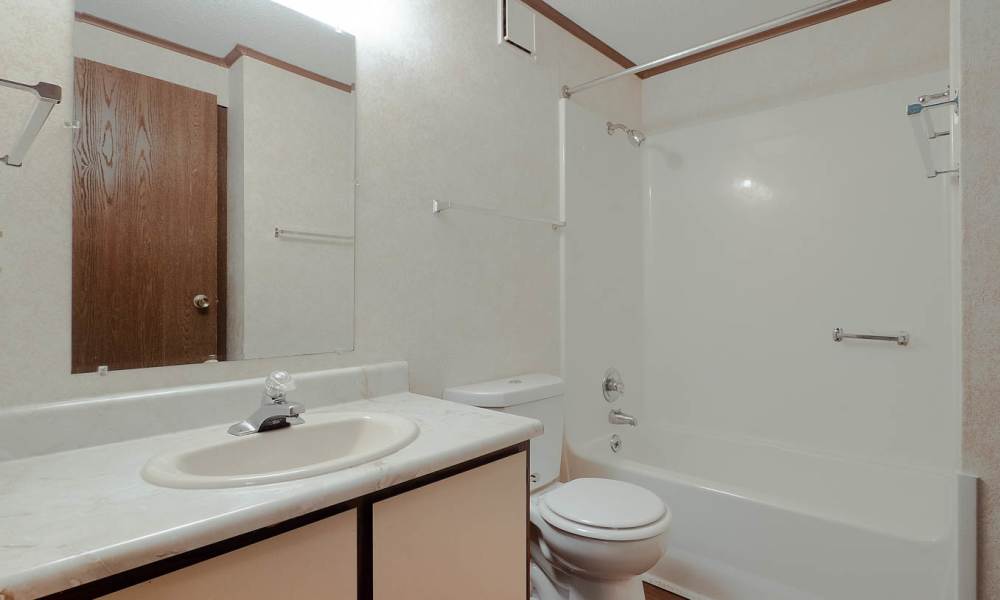 Classic unit bathroom at The Flats at Lakeshore in Fort Oglethorpe, Georgia