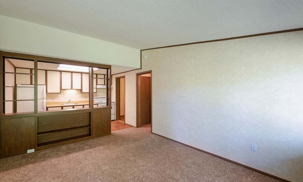 Classic unit model living room at The Flats at Lakeshore in Fort Oglethorpe, Georgia
