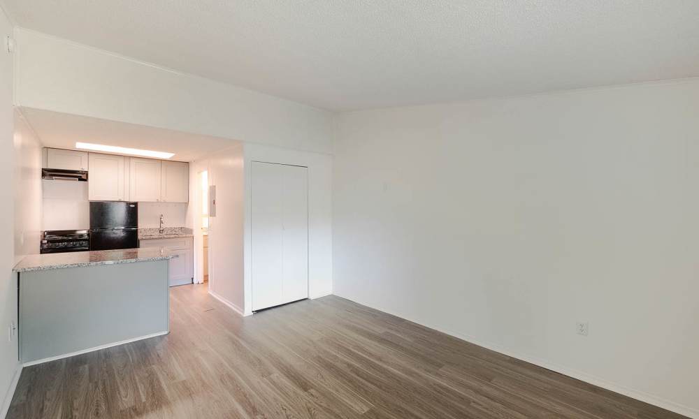 Spacious living room at The Flats at Lakeshore in Fort Oglethorpe, Georgia