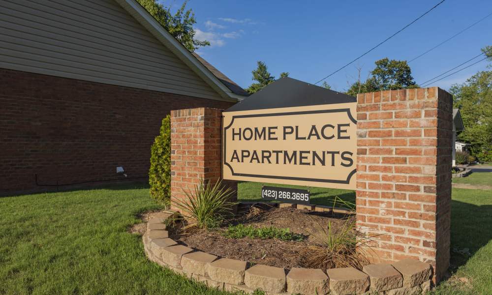 Sign for Home Place Apartments in East Ridge, Tennessee