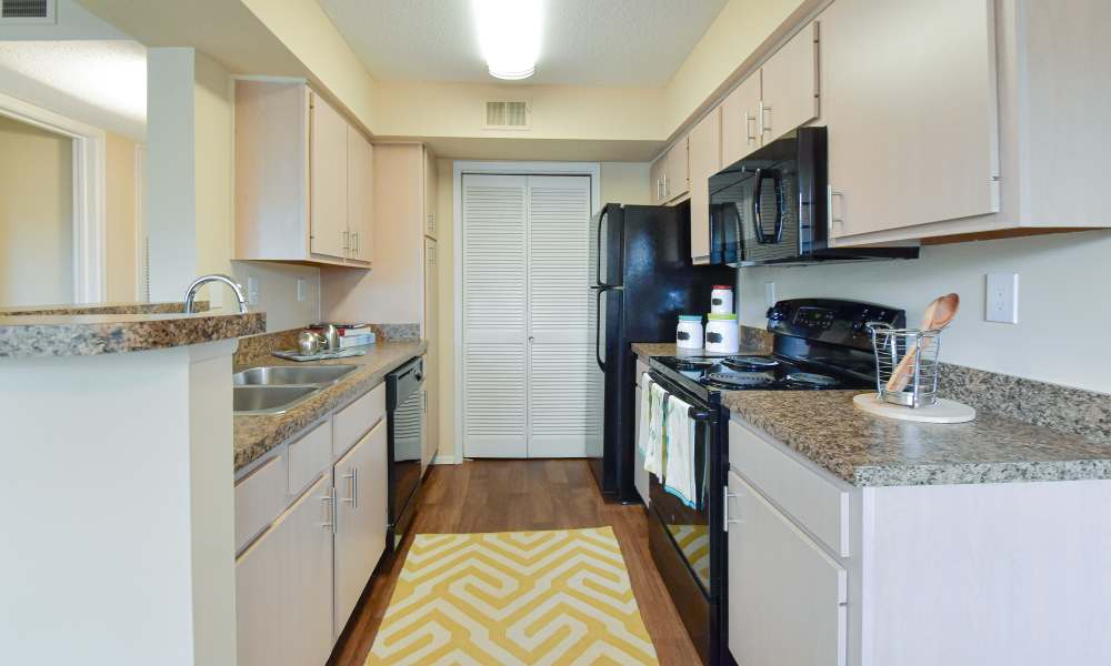 Modern kitchen at Park Laureate Apartments & Townhomes in Louisville, Kentucky, 