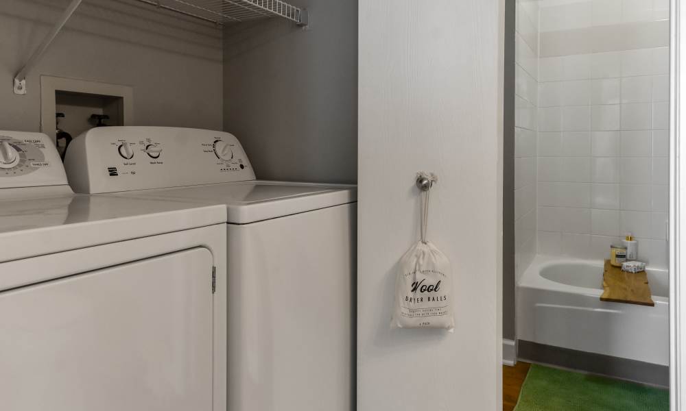 Washer and dryer at The Pointe at St. Joseph Apartment Homes in South Bend, Indiana