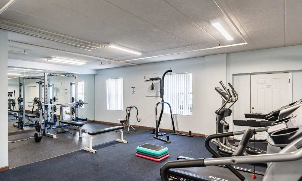 Fitness center at Vantage Pointe West Apartment Homes in Cincinnati, Ohio