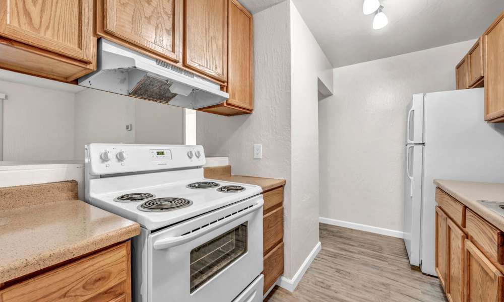 Modern kitchen at Riverwood Apartments in Reno, Nevada