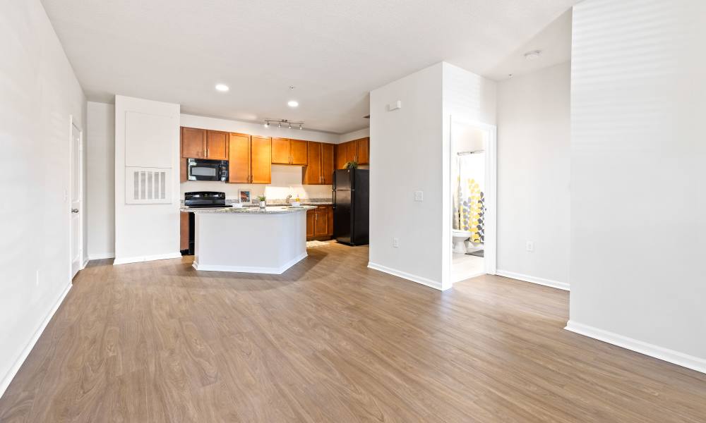 Spacious living room at The Hawthorne in Jacksonville, Florida