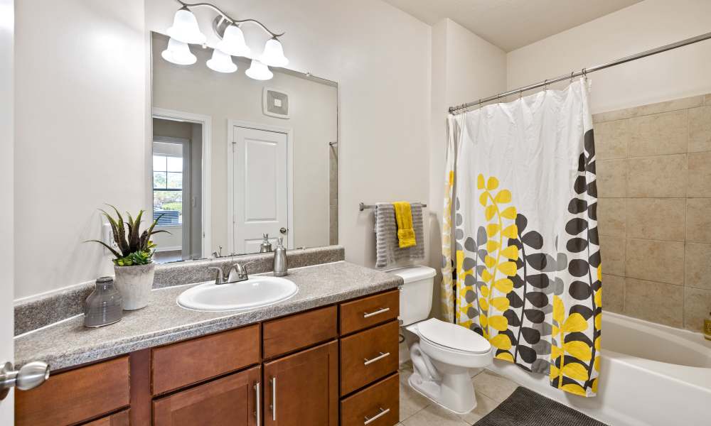 Spacious bathroom at The Hawthorne in Jacksonville, Florida