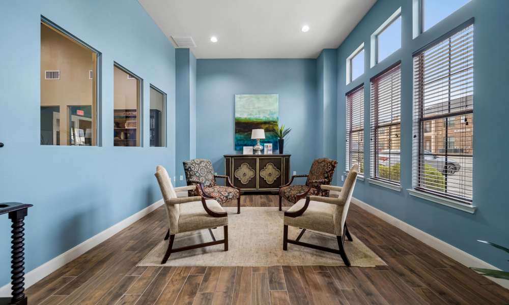 Conference room with seating at Vistas at Red Creek in San Angelo, Texas
