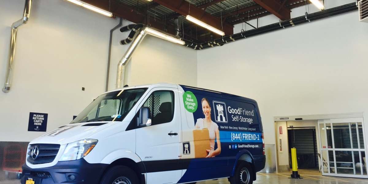 Moving van available at GoodFriend® Self-Storage