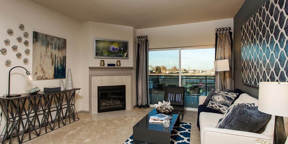 Large living room at Harvest Station Apartments in Broomfield, Colorado