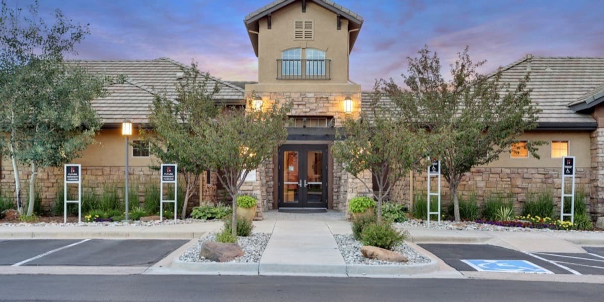 Exterior entrance at Resort at University Park in Colorado Springs, Colorado