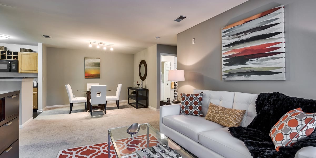 Large living and dining area at The Reserve at Ballenger Creek Apartments in Frederick, Maryland