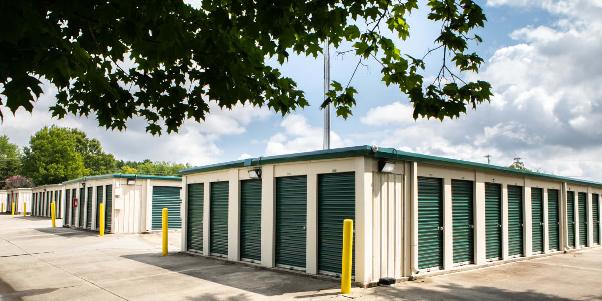 outdoor units on a pretty day at AAA Self Storage at Groometown Rd in Greensboro, North Carolina