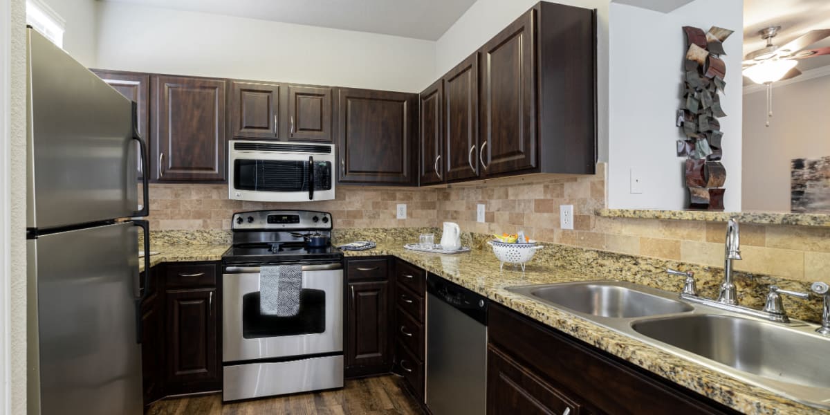 Kitchen at Marquis at Bellaire Ranch in Fort Worth, Texas