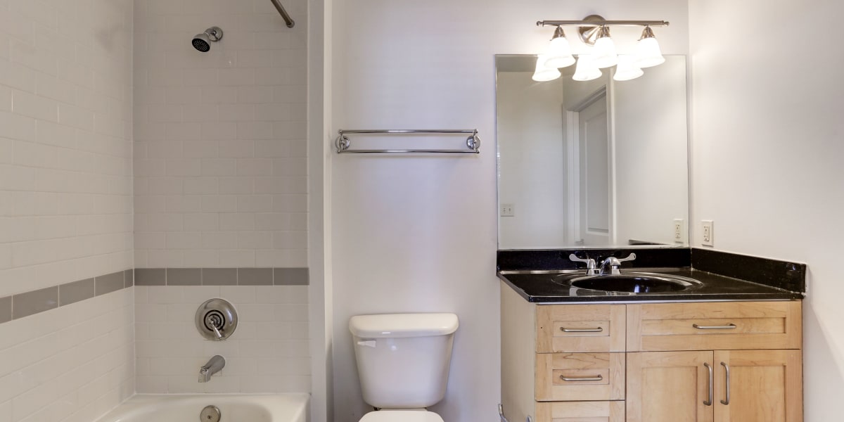 Bathroom with shower bath combo at 1630 R St NW in Washington, District of Columbia