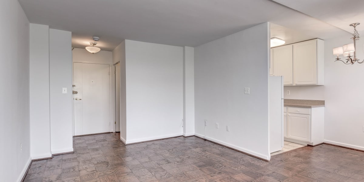 Lots of room to decorate your new home in this empty apartment at Hill House in Washington, District of Columbia