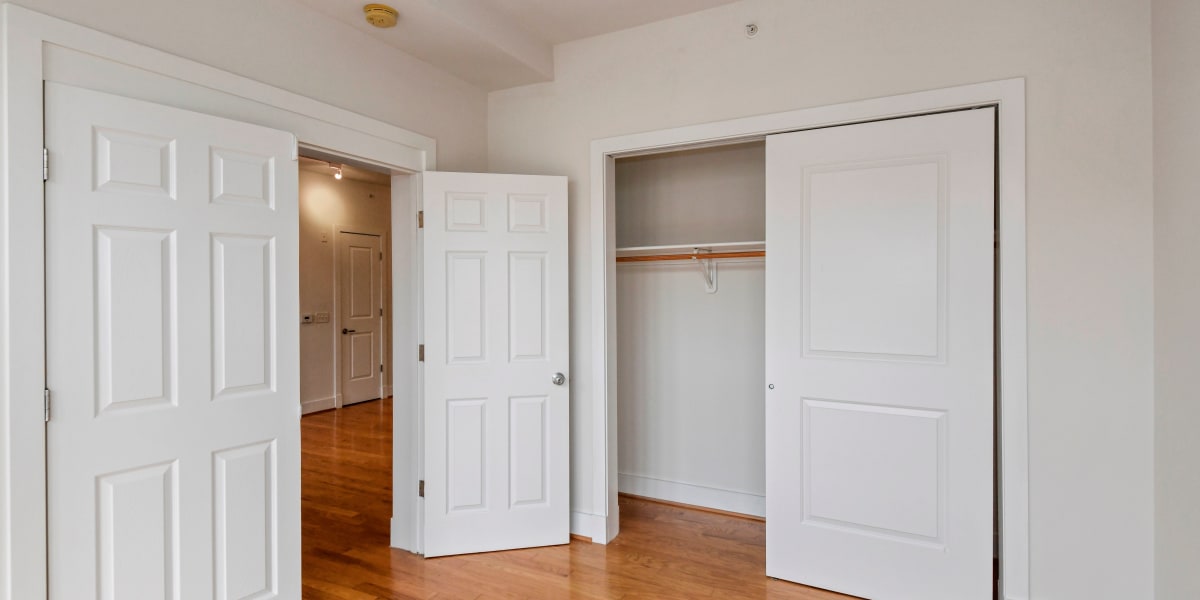 Tons of closet space in the bedroom at Griffin Apartments in Washington, District of Columbia