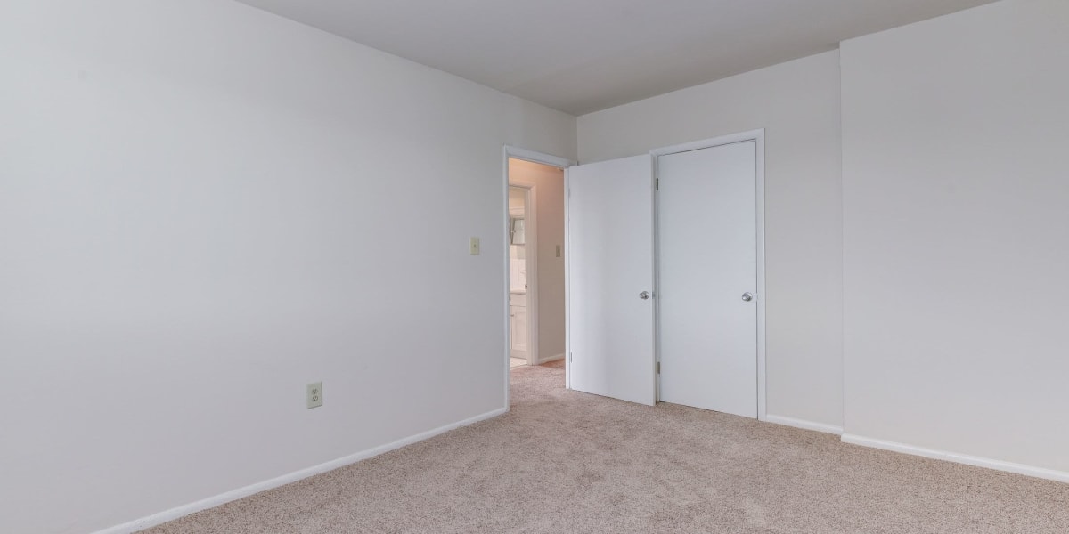 Spacious bedroom in an unfurnished home ready for move in at Hawaiian Gardens in Washington, District of Columbia