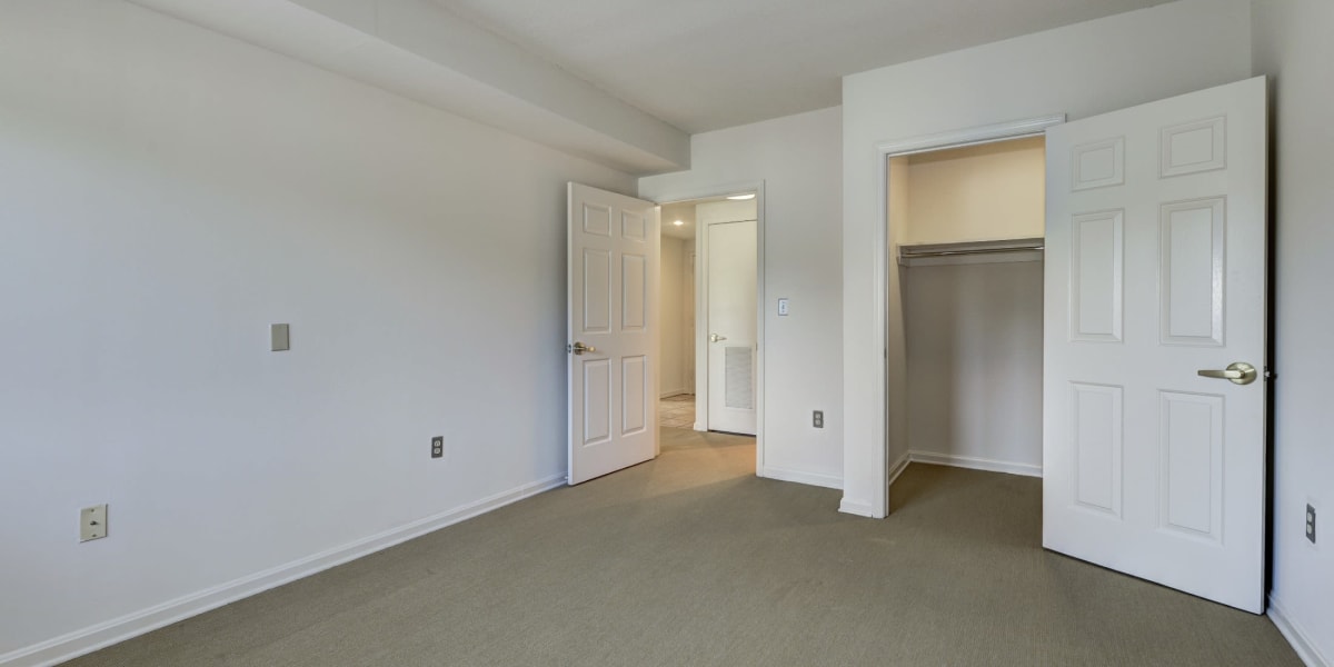 Lots of natural light in the bedroom and large closets for storage at The Delano in Adelphi, Maryland