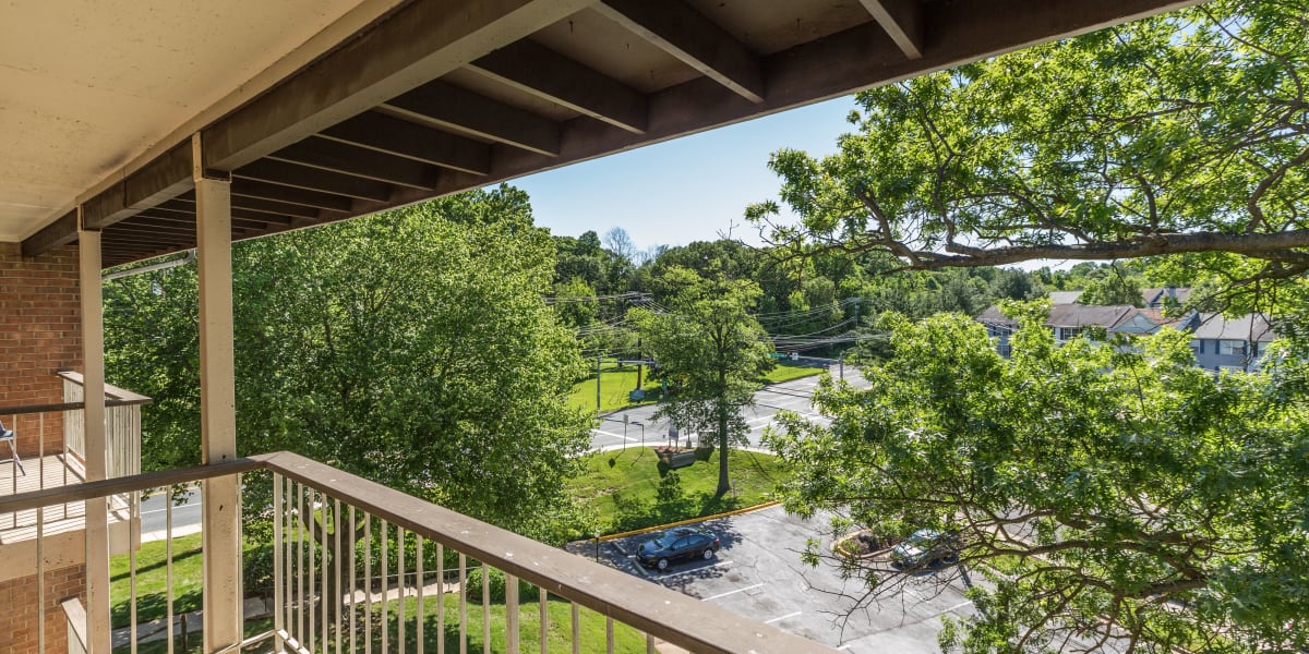Go outside your living room onto your nice private balcony at Pleasant House in Seat Pleasant, Maryland