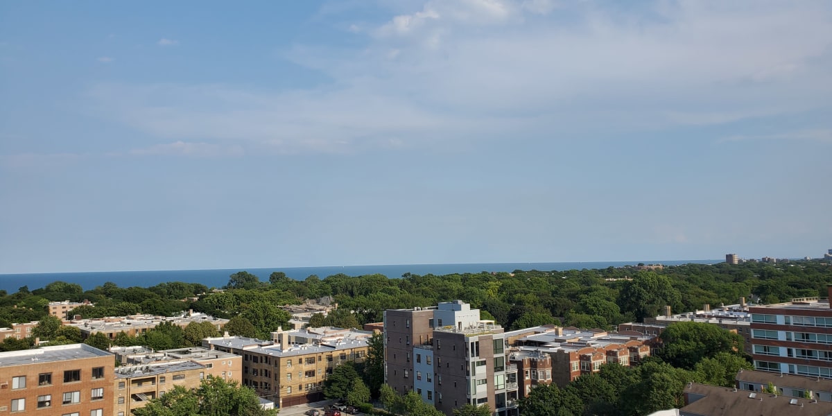 Amazing view from the terrace at The Main in Evanston, Illinois