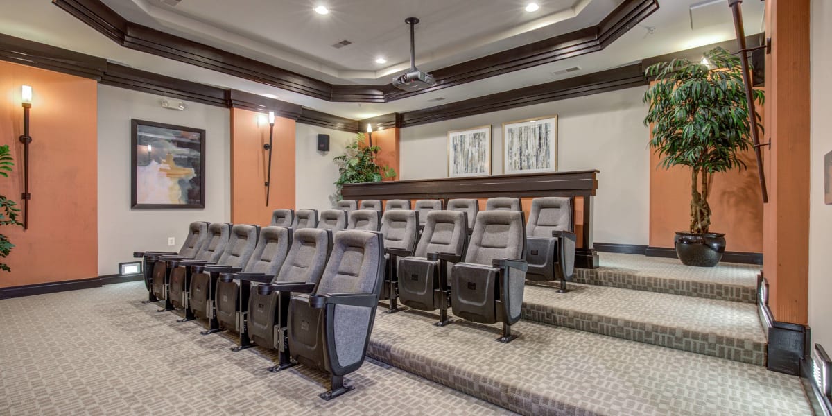 Resident theater at The Residences at Waterstone in Pikesville, Maryland