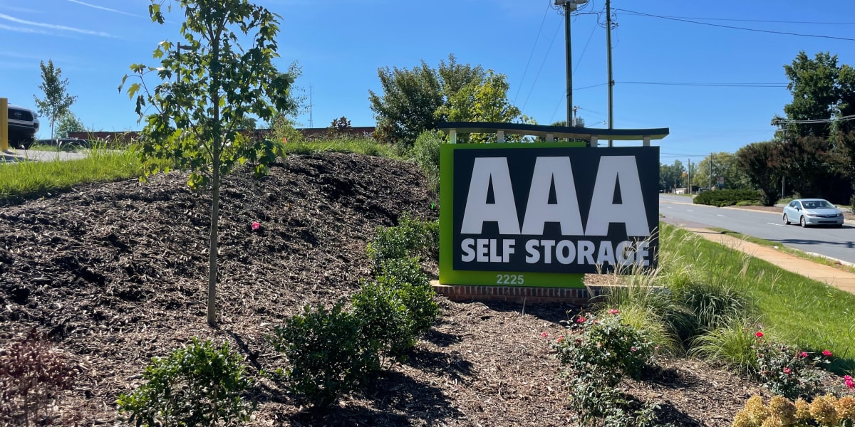 signage at AAA Self Storage of Clemmons in Clemmons, North Carolina