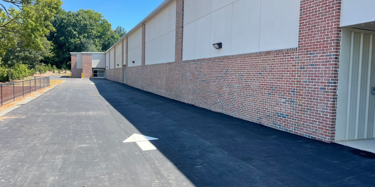 long driveway at AAA Self Storage of Clemmons in Clemmons, North Carolina