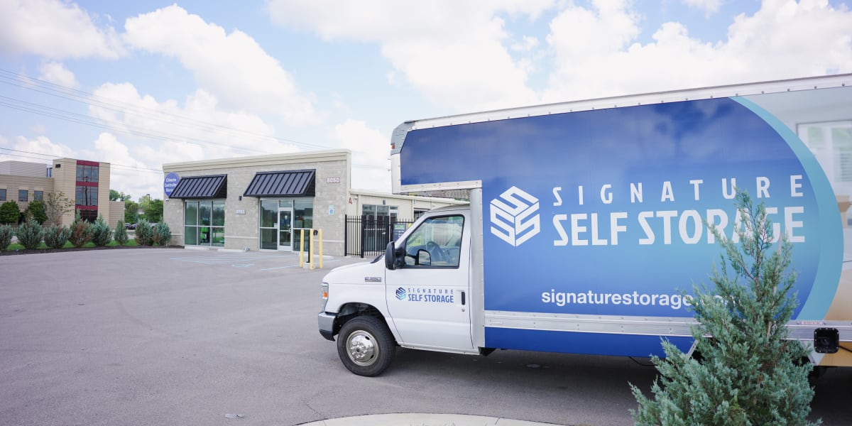 Free move-in truck at Signature Self Storage in Brownsburg, Indiana