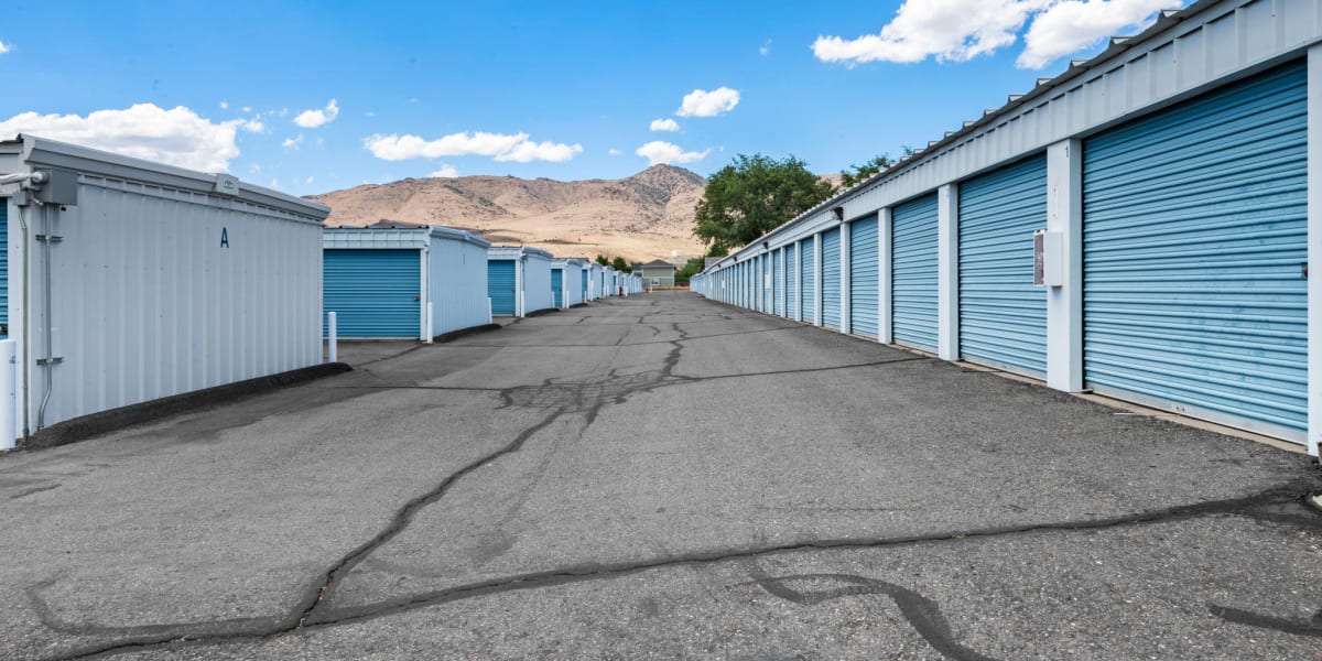large driveways at Sutro Self Storage in Dayton, Nevada