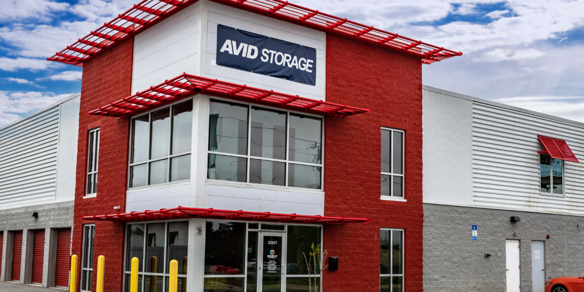 Drive-up storage units at Avid Storage in Inlet Beach, Florida