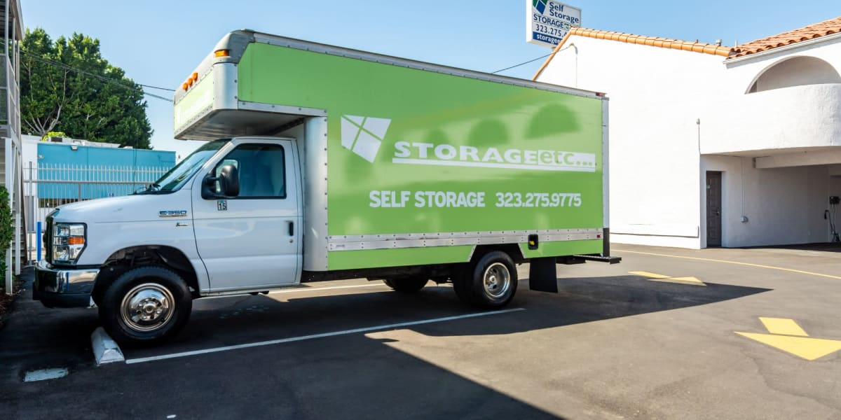 Moving truck at Storage Etc Los Feliz in Los Angeles, California