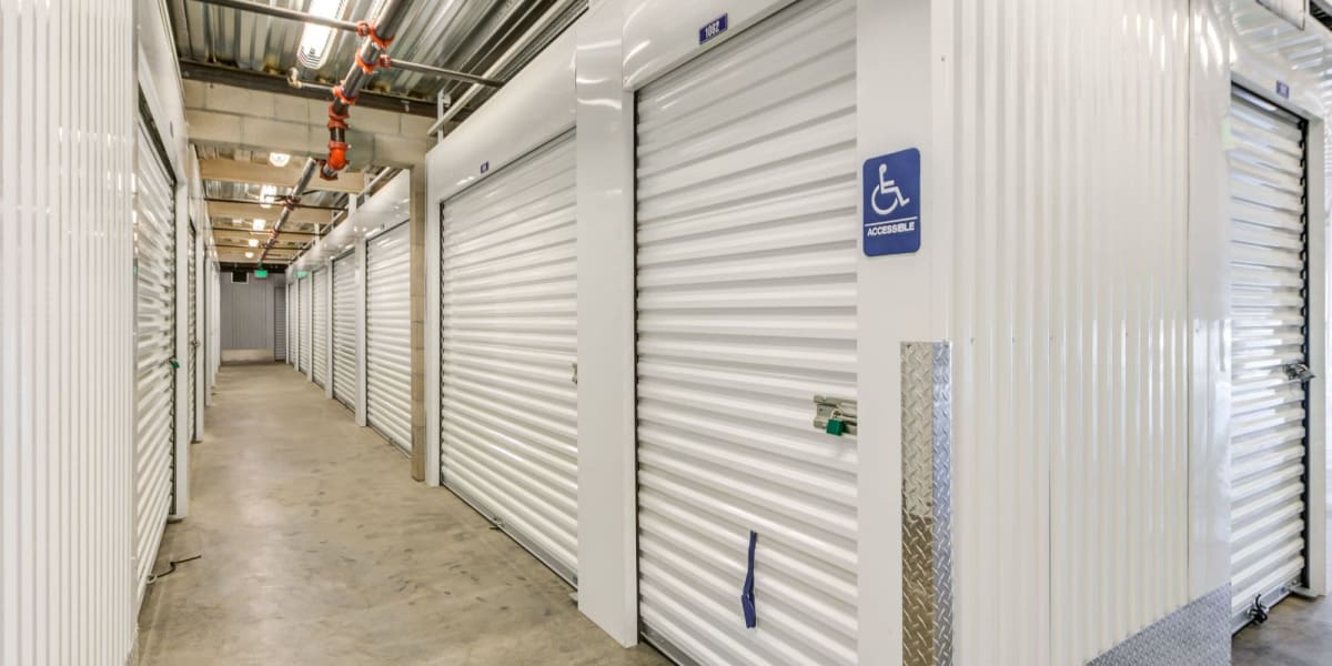 Interior hallways of Storage Facility at Storage Etc De Soto in Chatsworth, California