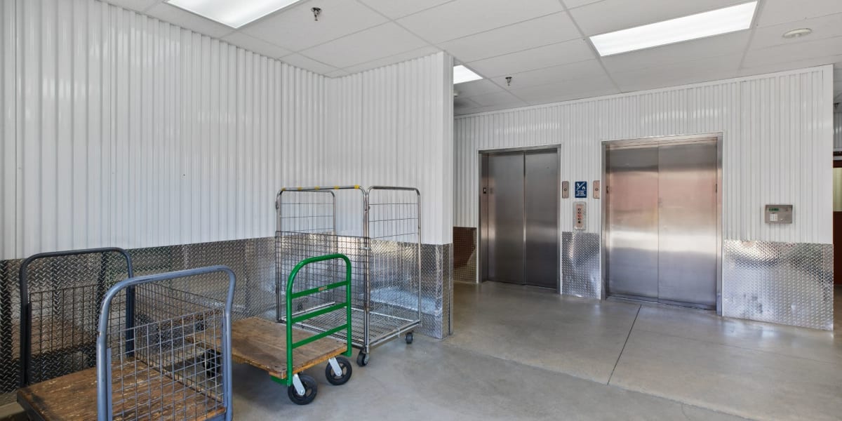 Elevators and carts at Storage Etc Westminster in Westminster, Colorado