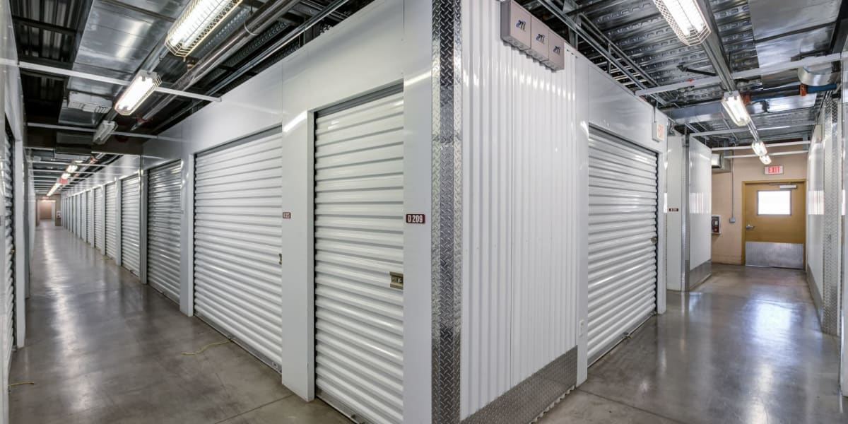 Interior hallways of Storage Facility at Storage Etc Chatsworth in Chatsworth, California