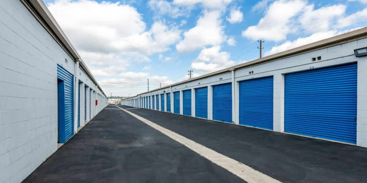 Outside storage units at Storage Etc Anaheim in Anaheim, California
