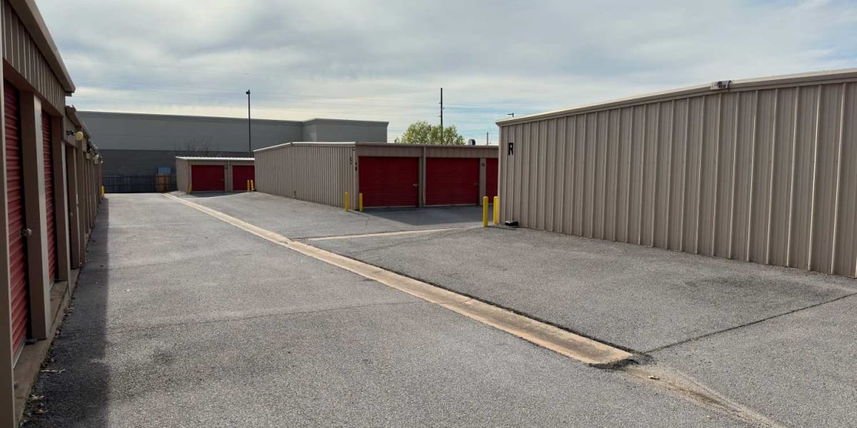 Wide driveways for easy access at StoreLine Self Storage in Lawton, Oklahoma