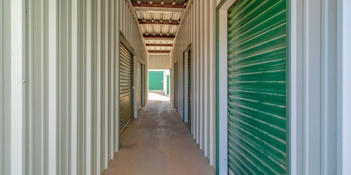 Indoor storage units at StoreLine Self Storage in Wichita Falls, Texas