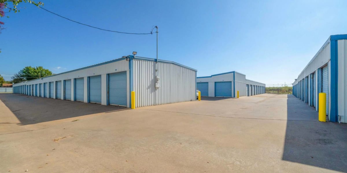 Outdoor storage with drive-up access at StoreLine Self Storage in Wichita Falls, Texas