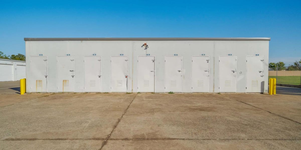 Storage lockers at StoreLine Self Storage in Wichita Falls, Texas