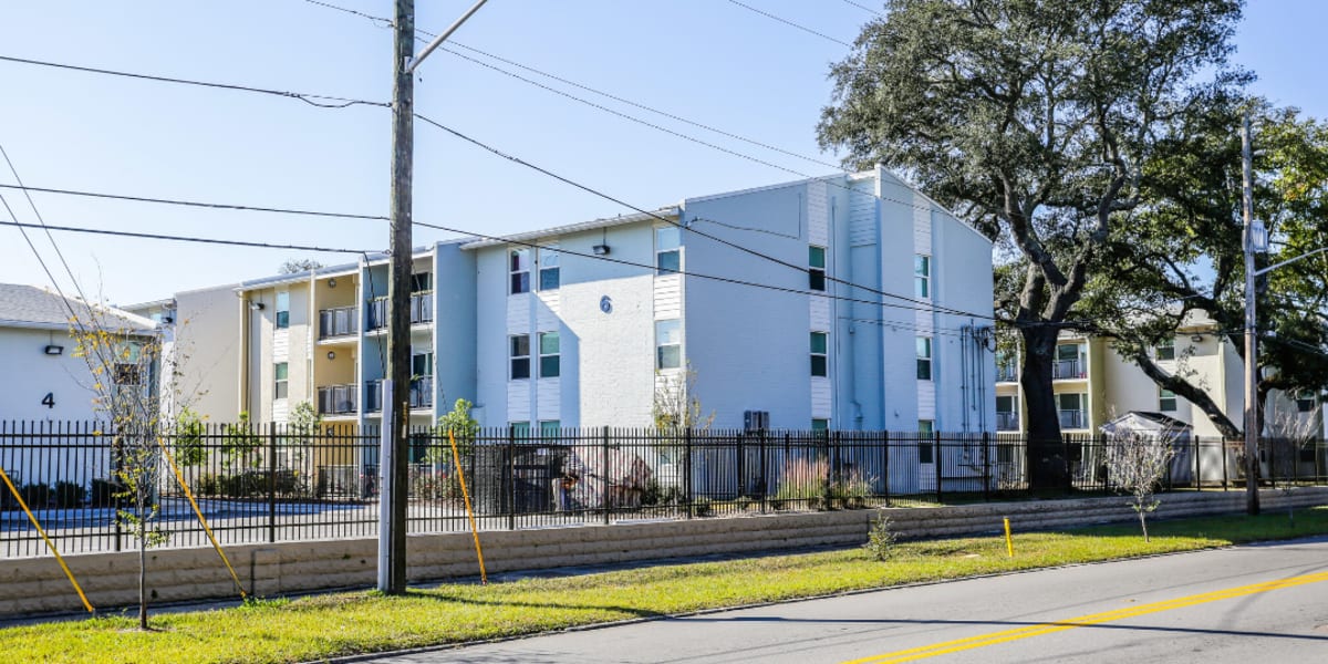 Street view of the property with proper fencing at Oakland Terrace in Jacksonville,Florida