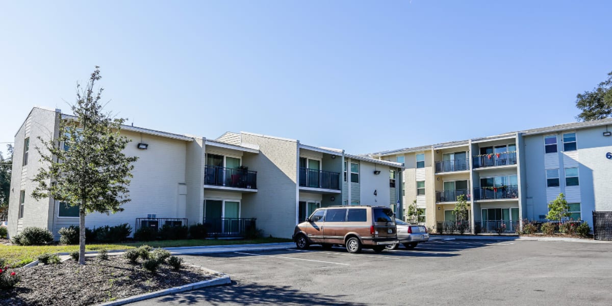 Outdoor parking facility for the community at Oakland Terrace in Jacksonville,Florida