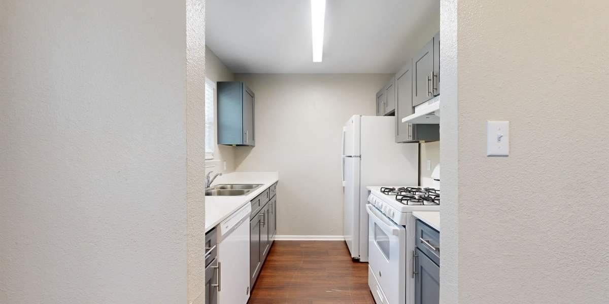 Kitchen area at Bella Vista in Austin, Texas