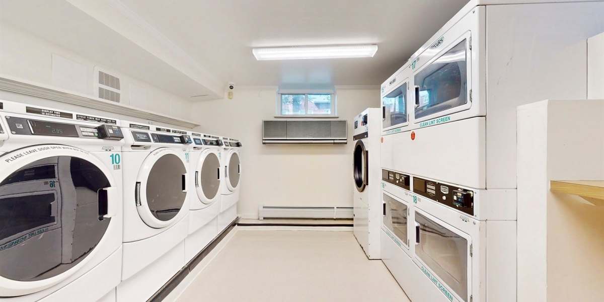 Laundry machines at Cherry Garden Apartments in Roselle, New Jersey