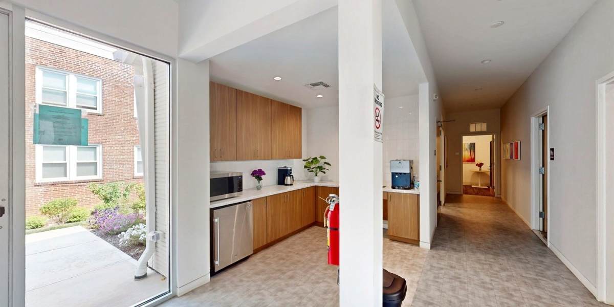 Share kitchen area for residents at Cherry Garden Apartments in Roselle, New Jersey