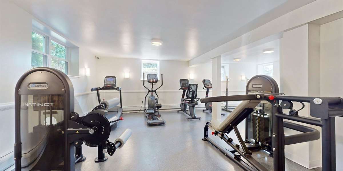 Spacious fitness center at Cherry Garden Apartments in Roselle, New Jersey
