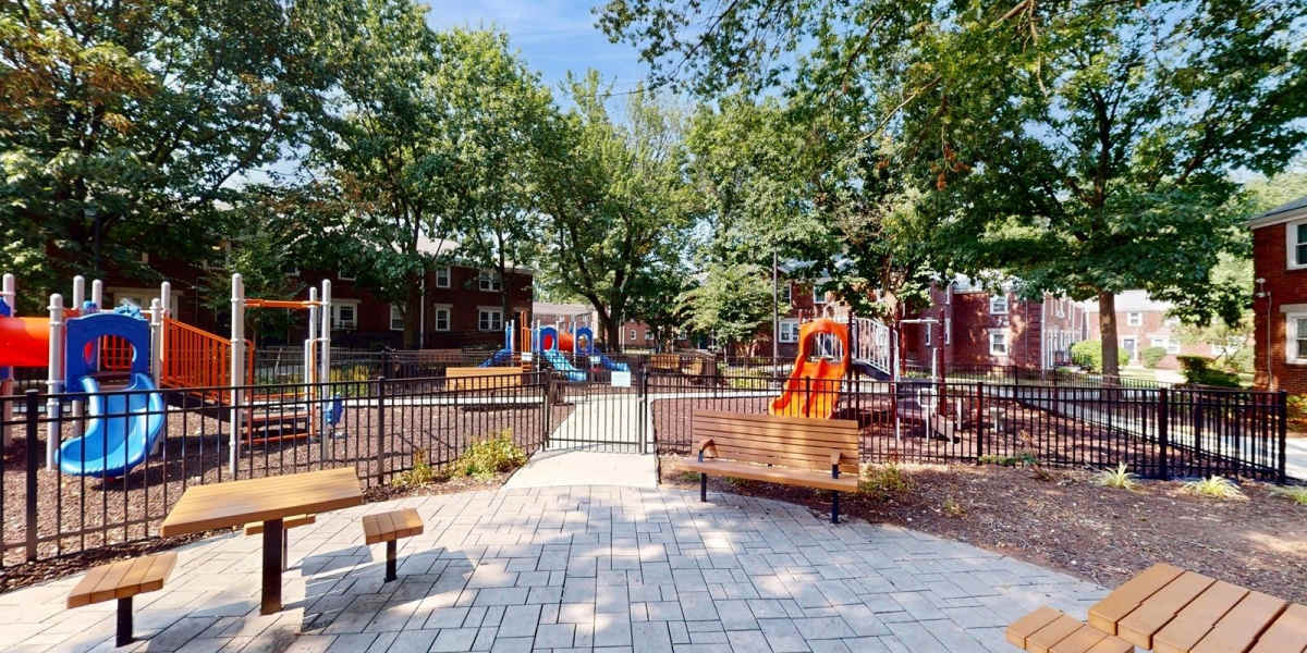 Community park at Cherry Garden Apartments in Roselle, New Jersey