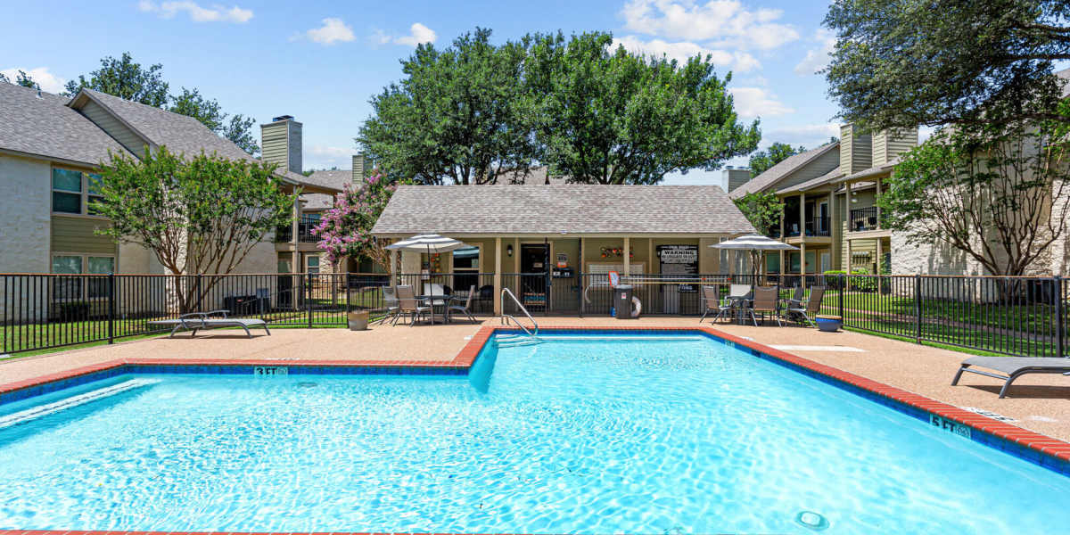 Pool angle 2 Courtyard Apartments And Storage in Granbury, Texas
