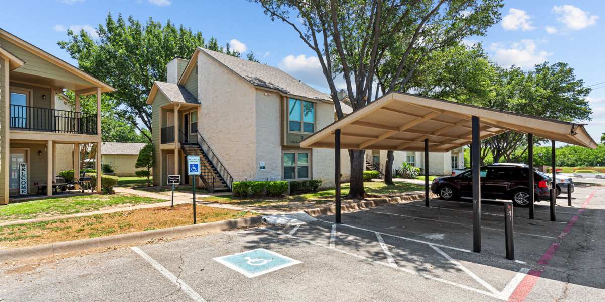 parking at lot at Courtyard Apartments And Storage in Granbury, Texas